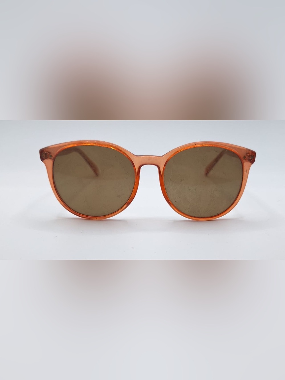 Liz Claiborne 10514 Brown Translucent Oval Sunglasses Frames Only - Picture 3 of 8
